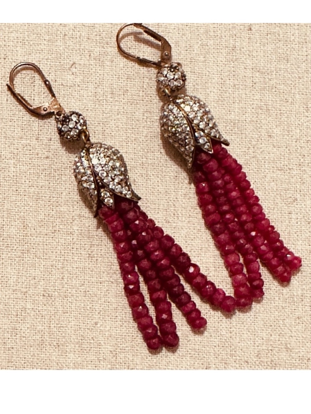Grand Bazaar | Earrings | Drop Ruby & CZ